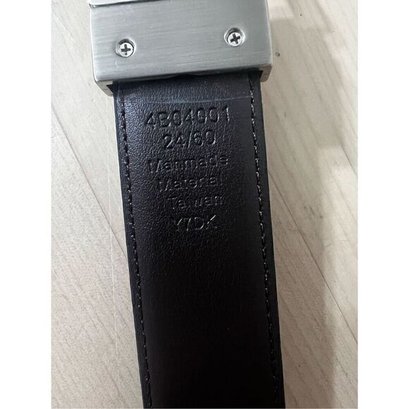 Perry Ellis Black Kids Belt Black Brown Reversible Brass Buckle 24/60 (29.7”) - Picture 5 of 12